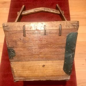 Rare Vintage Wooden Water Bucket
